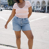 Camila High Rise Tailored Shorts - PLUS