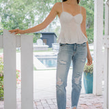 Alexis Light Bleach Splash Boyfriend Jeans