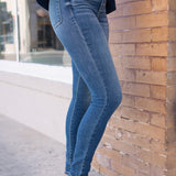 Rose Classic Button Fly Skinny Jeans