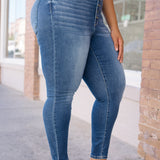 Rose Classic Button Fly Skinny Jeans - PLUS