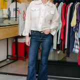 Lily High Rise Raw Hem Flare
