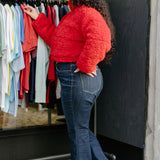Lily High Rise Raw Hem Flare - PLUS