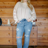 Susie Distressed Straight-Mid Rise Jeans - PLUS