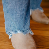 Susie Distressed Straight-Mid Rise Jeans - PLUS