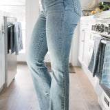 Dana High Rise Bootcut with Fray Hem