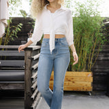 Kaya High Rise Classic Contrast Wash Bootcut