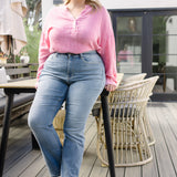 Kaya High Rise Classic Contrast Wash Bootcut - PLUS