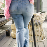 Kaya High Rise Classic Contrast Wash Bootcut - PLUS