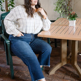 Paisley High Rise Cropped Wide Leg - PLUS