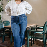 Paisley High Rise Cropped Wide Leg - PLUS
