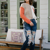 Lisse Mid Rise Ripped Straight Fit Jeans