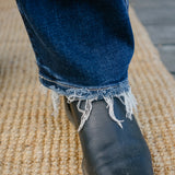 Lisse Mid Rise Ripped Straight Fit Jeans - PLUS