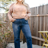 Madison High Rise Vintage Frayed Hem Bootcut Jeans - PLUS