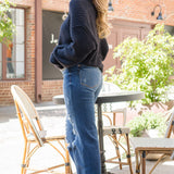 Lauren Mid Rise Distressed Dad Jeans