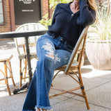 Lauren Mid Rise Distressed Dad Jeans