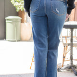 Lauren Mid Rise Distressed Dad Jeans