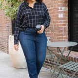 Paisley High Rise Straight Fit Classic Jeans - PLUS