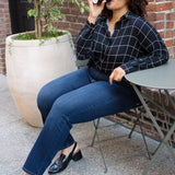Paisley High Rise Straight Fit Classic Jeans - PLUS