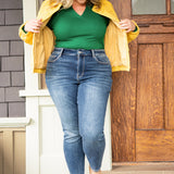 Jennifer Mid Rise Thermal Skinny Jeans - PLUS