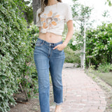 Amber Mid Rise Vintage Wash Non-Distressed Boyfriend