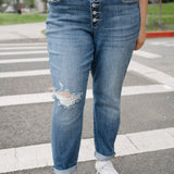 Tiffany Totally Chill Button-Fly Boyfriends - PLUS