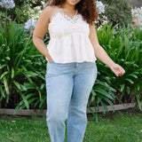 Allison High Rise Front Yoke Retro Wide Leg Jeans - PLUS