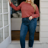 Hailey High Rise Pull On Double Cuffed Slim Jeans - PLUS