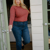 Hailey High Rise Pull On Double Cuffed Slim Jeans - PLUS