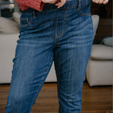 Hailey High Rise Pull On Double Cuffed Slim Jeans - PLUS