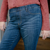 Hailey High Rise Pull On Double Cuffed Slim Jeans - PLUS