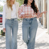 Ciara High Rise Retro Wide Leg Jeans - PLUS
