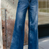 Claribel High Rise Tummy Control Retro Wide Leg Jeans