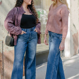 Claribel High Rise Tummy Control Retro Wide Leg Jeans - PLUS