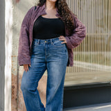 Claribel High Rise Tummy Control Retro Wide Leg Jeans - PLUS