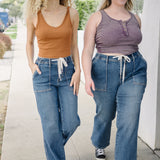 Blair High Rise Drawstring Wide Leg - PLUS