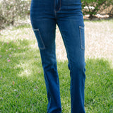 Karla High Rise Cargo Bootcut Jeans