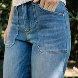 Georgia High Rise Utility Pockets Cropped Wide Leg