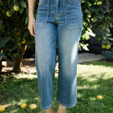Georgia High Rise Utility Pockets Cropped Wide Leg