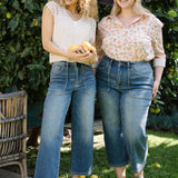 Georgia High Rise Utility Pockets Cropped Wide Leg - PLUS