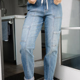 Darlene High Rise Cuffed Cargo Jogger