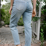 Laney V-Front Cool Denim Cuffed Boyfriend