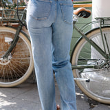 Haven Mid Rise Tummy Control Vintage Wash Straight Jeans