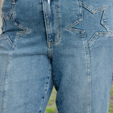 Eliza High Rise Wide Legs with Starry Flair - PLUS