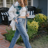 Kaylee High Waist Distressed Dad Jeans