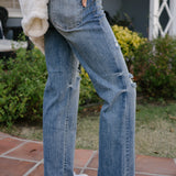 Kaylee High Waist Distressed Dad Jeans