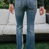 Caroline Mid Rise Vintage Wash Rugged Bootcut