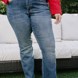 Caroline Mid Rise Vintage Wash Rugged Bootcut - PLUS