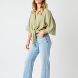 Avery Straight Fit High Rise Jeans with V Front Waistband - PLUS