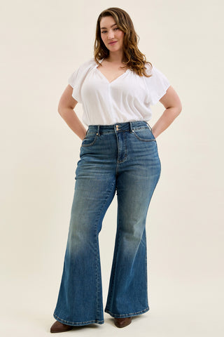 Jaqueline Flare With Double Button And Shield Pockets - PLUS