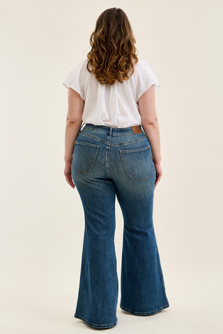 Jaqueline Flare With Double Button And Shield Pockets - PLUS